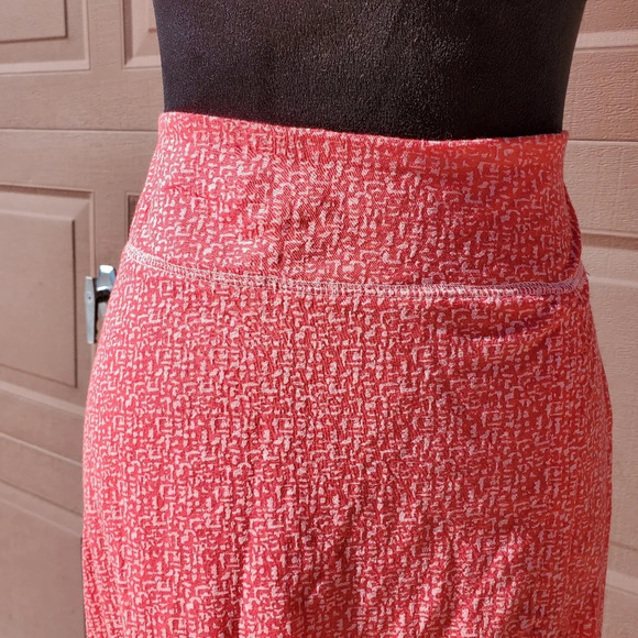 Athleta Crossroads Burnout Skirt Size Small Watermelon Pink Double Layer Ruched - Picture 9 of 16